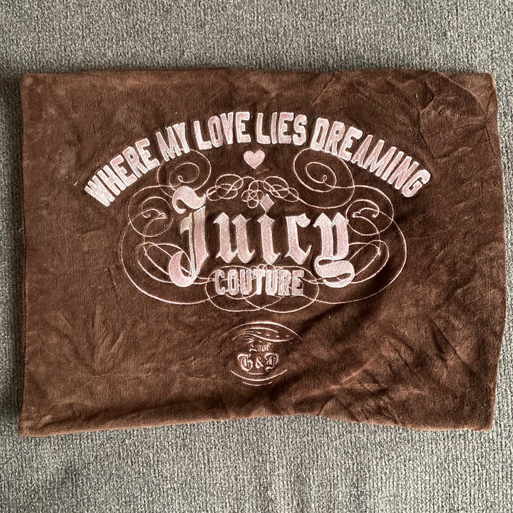 ‘Where My Love Lies Dreaming’ Juicy Couture small pillow case